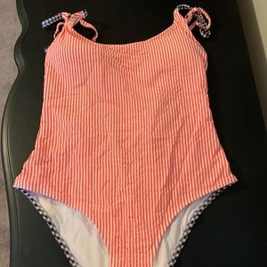 Double Pattern One Piece Swimsuit
